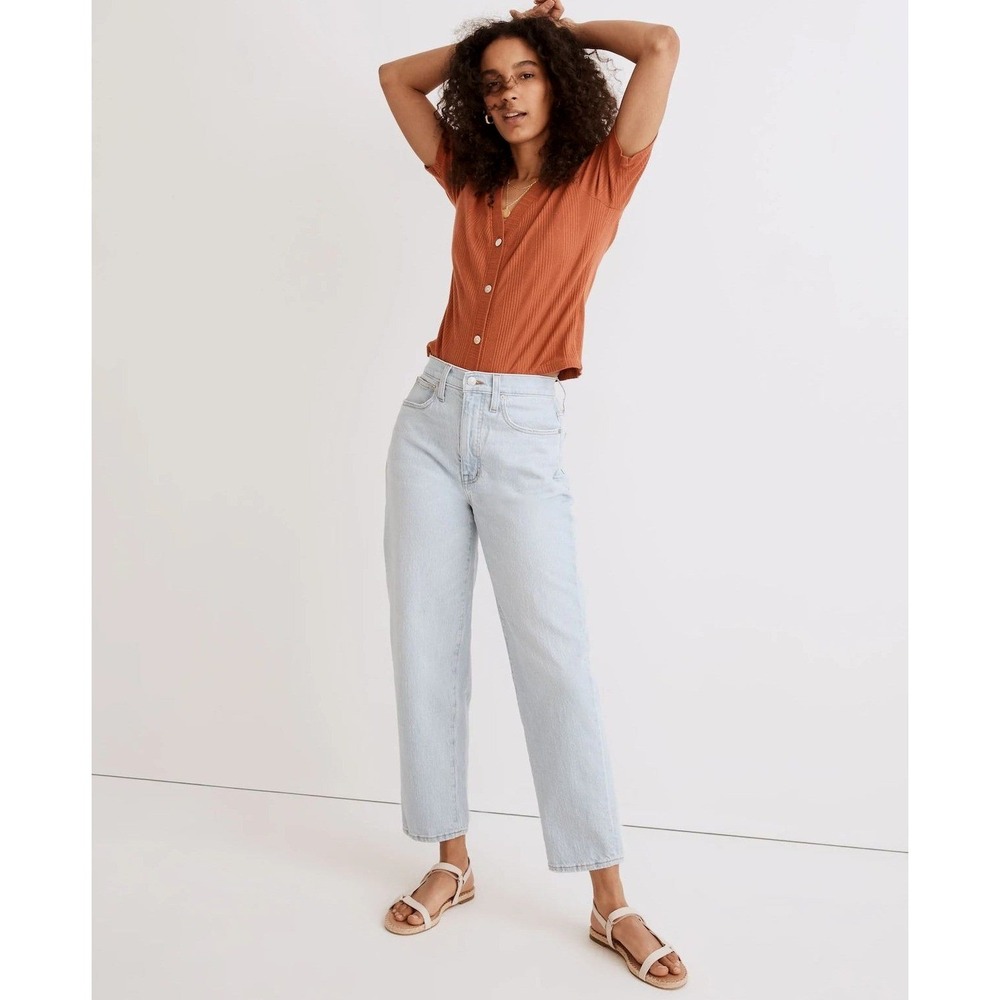 Madewell Women's High Rise The Balloon Jeans Baleberry Wash Size 27 NF123 EUC